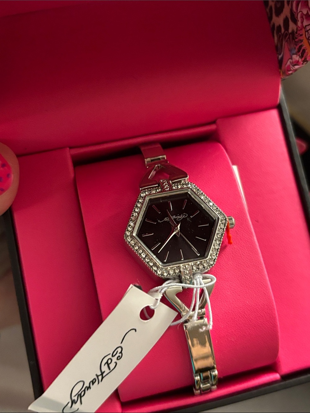 Ed HardyHexagon Crystal Watch NWT/NIB
